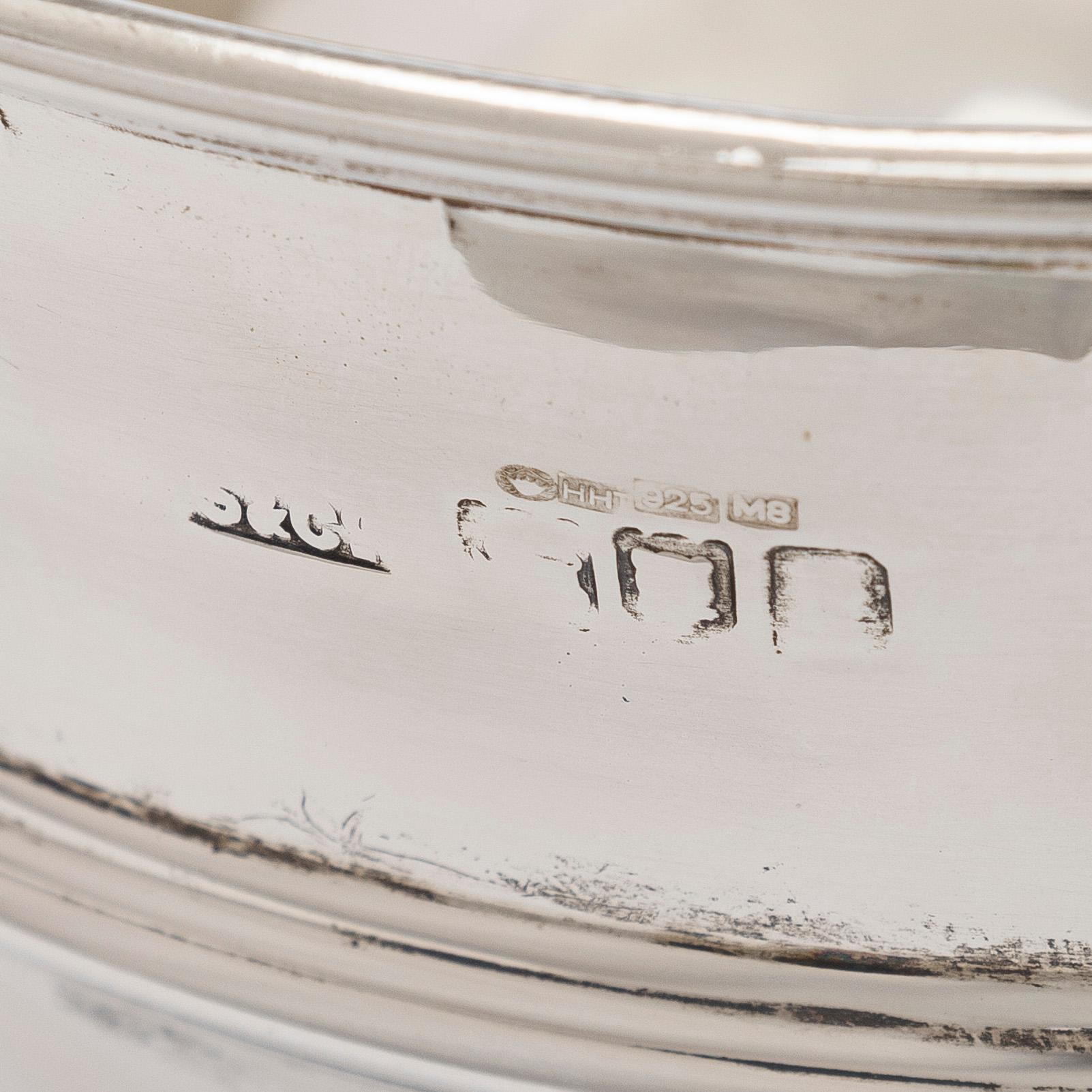 Skål på fot, sterling silver, Blow & Co London England 1905.