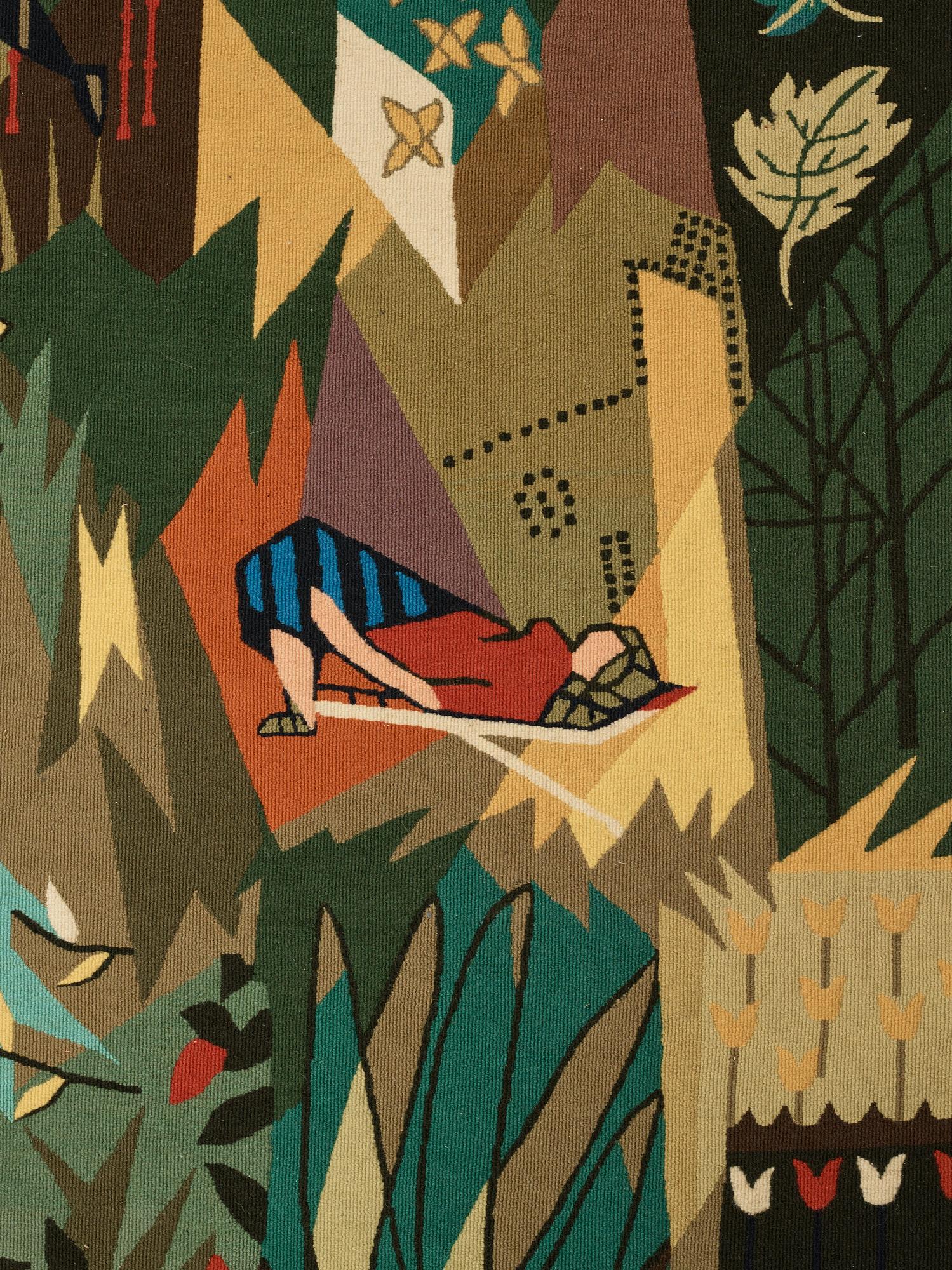 Lars Gynning, A Tapestry, "My Garden", flat weave, ca 193,5-195 x 145-146,5 cm, signed GYNNING MTP.