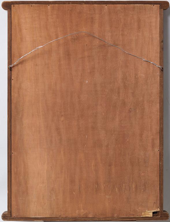 Axel Einar Hjorth, a "Sport" stained pine framed mirror, Nordiska Kompaniet, Sweden 1930's.