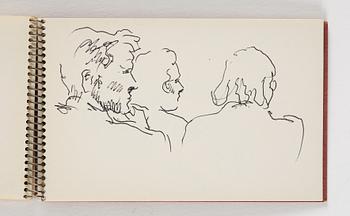 Lotte Laserstein, 10 små skissblock med teckningar.