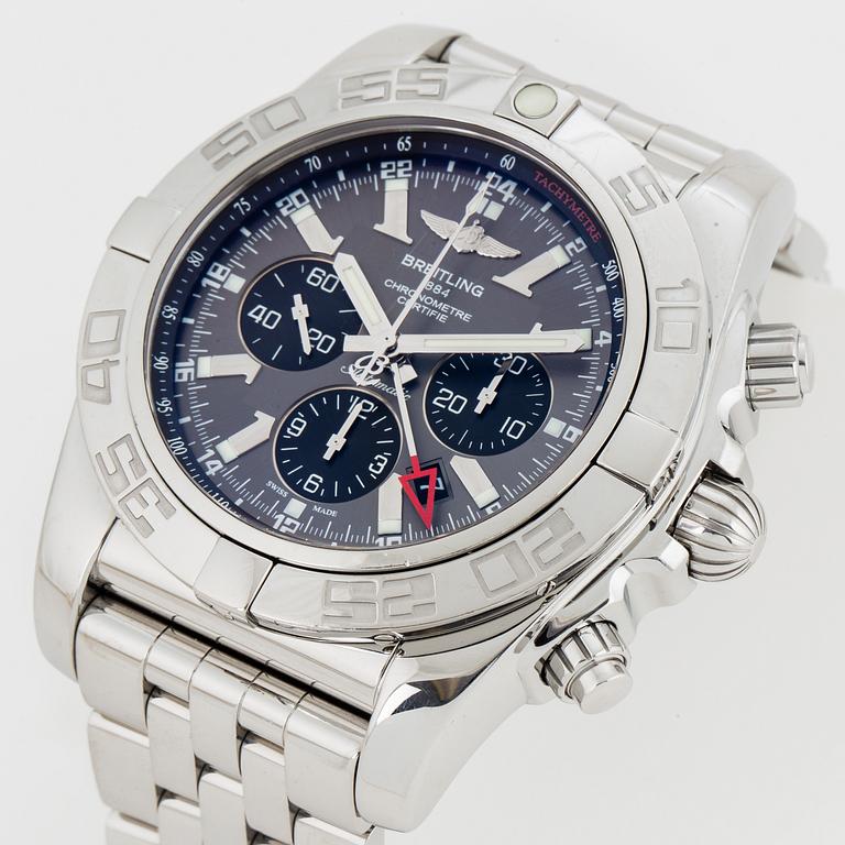 BREITLING, Chronomat GMT, chronometre, "Tachymetre", chronograph, wristwatch, 47 mm.