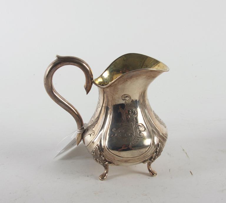 KAFFESERVIS, 3 delar, silver, J Hasselgren, Lund och C J Hellsten, Karlskrona.