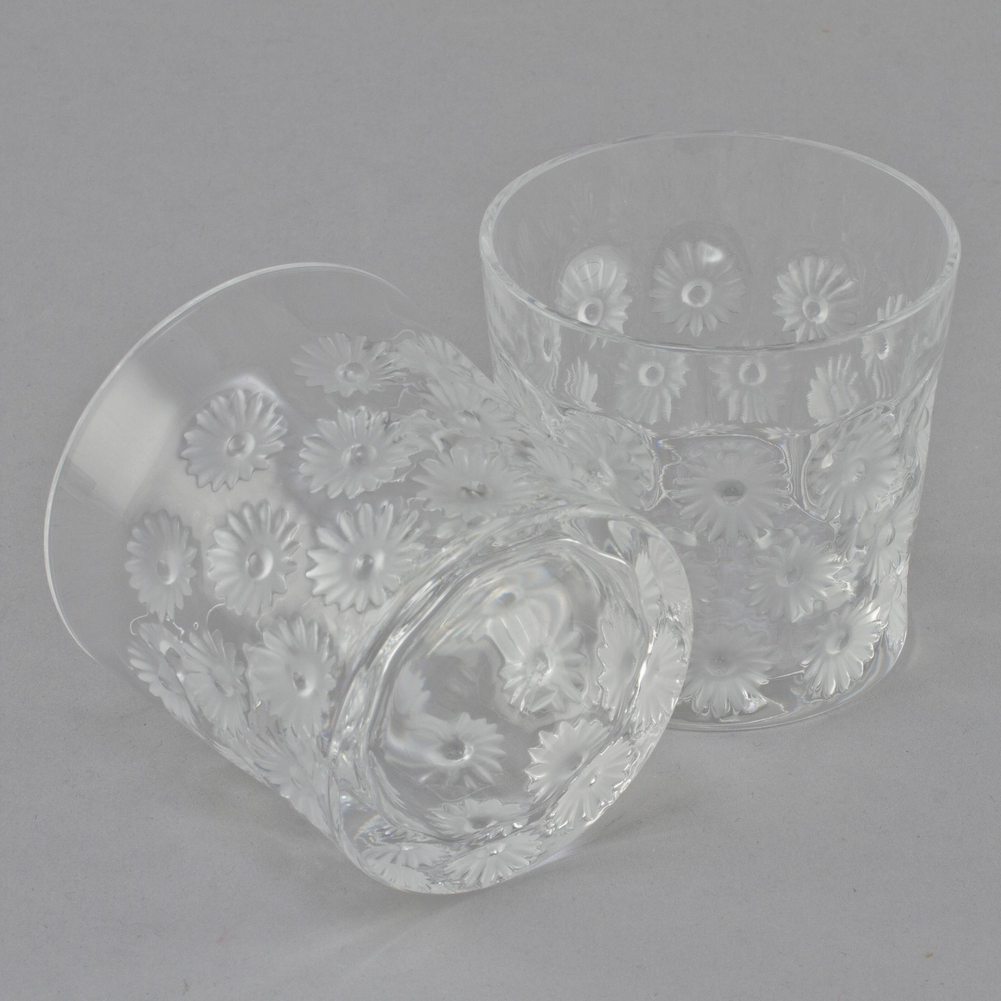 SELTERSGLAS, 12 st, Lalique, Frankrike, signerade, 1900-talets andra hälft.