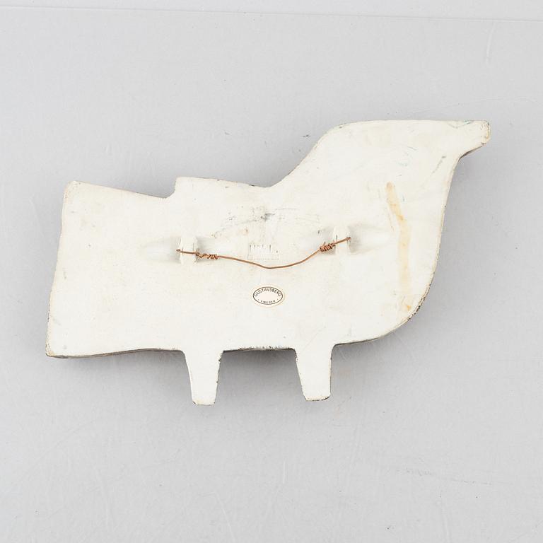 Lisa Larson, väggreliefer, 3 st, stengods, bl.a. ur serien "Unik", Gustavsberg.