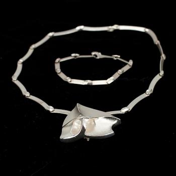 SMYCKEN, 3 st, 925 silver "Labyrinth", Björn Weckström, Lapponia 1990-93. Vikt ca 52 g.