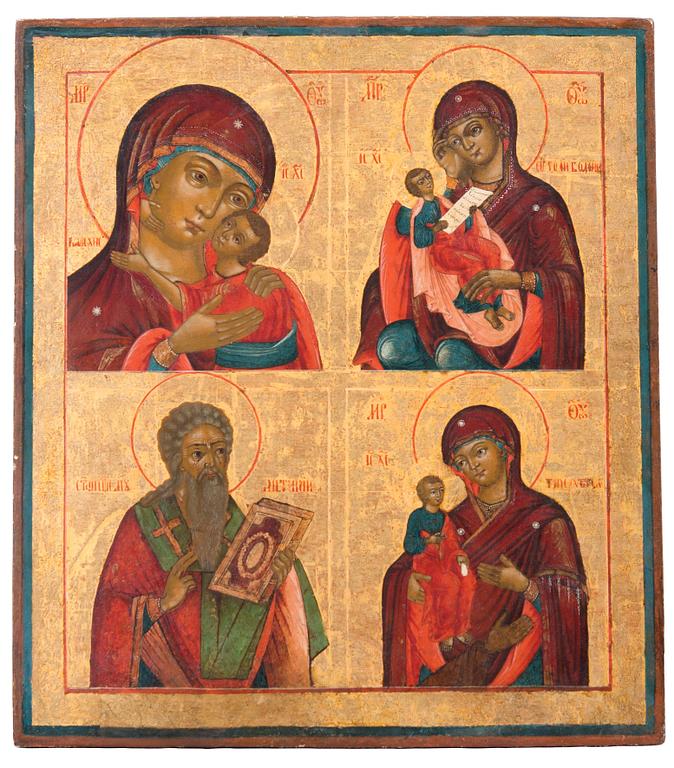 IKONI, tempera puulle, Venäjä 1800-luku.