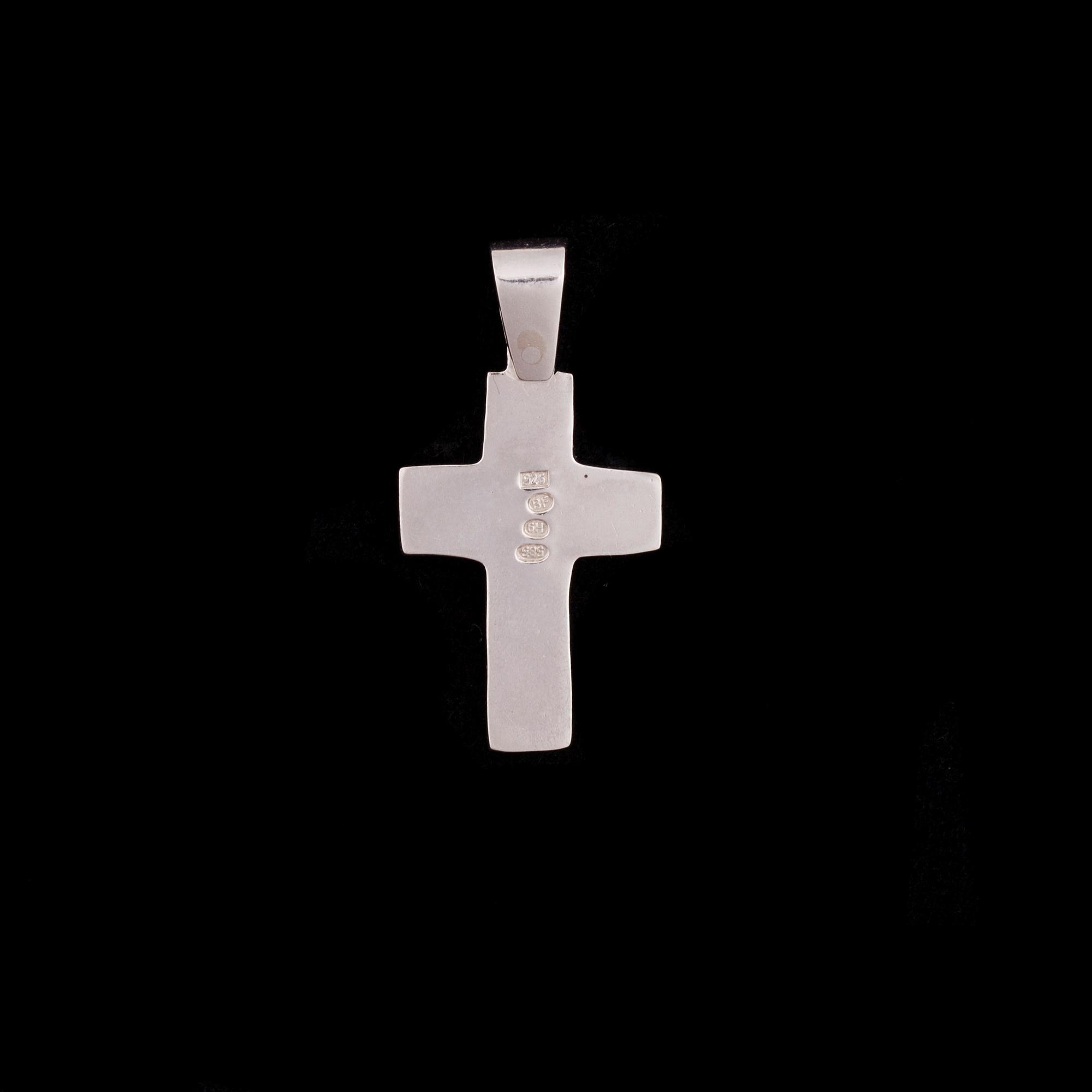 HÄNGE, 14K guld samt sterlingsilver, svart diamant 0,03 ct. Vikt 5 g.