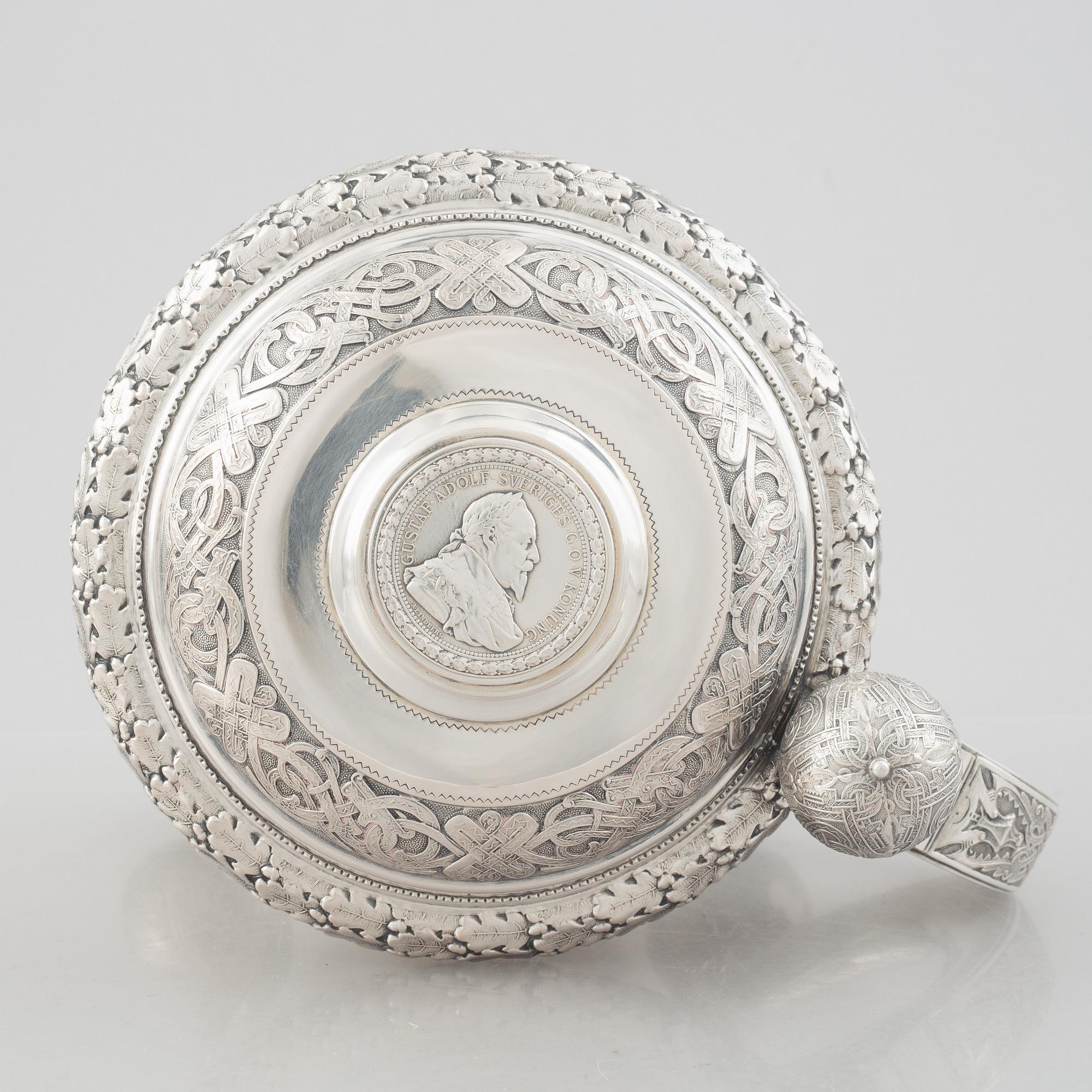 A Swedish 20th century silver tankard, mark of Gustaf Möllenborg - Carl Teodor Féron, Stockholm 1905.