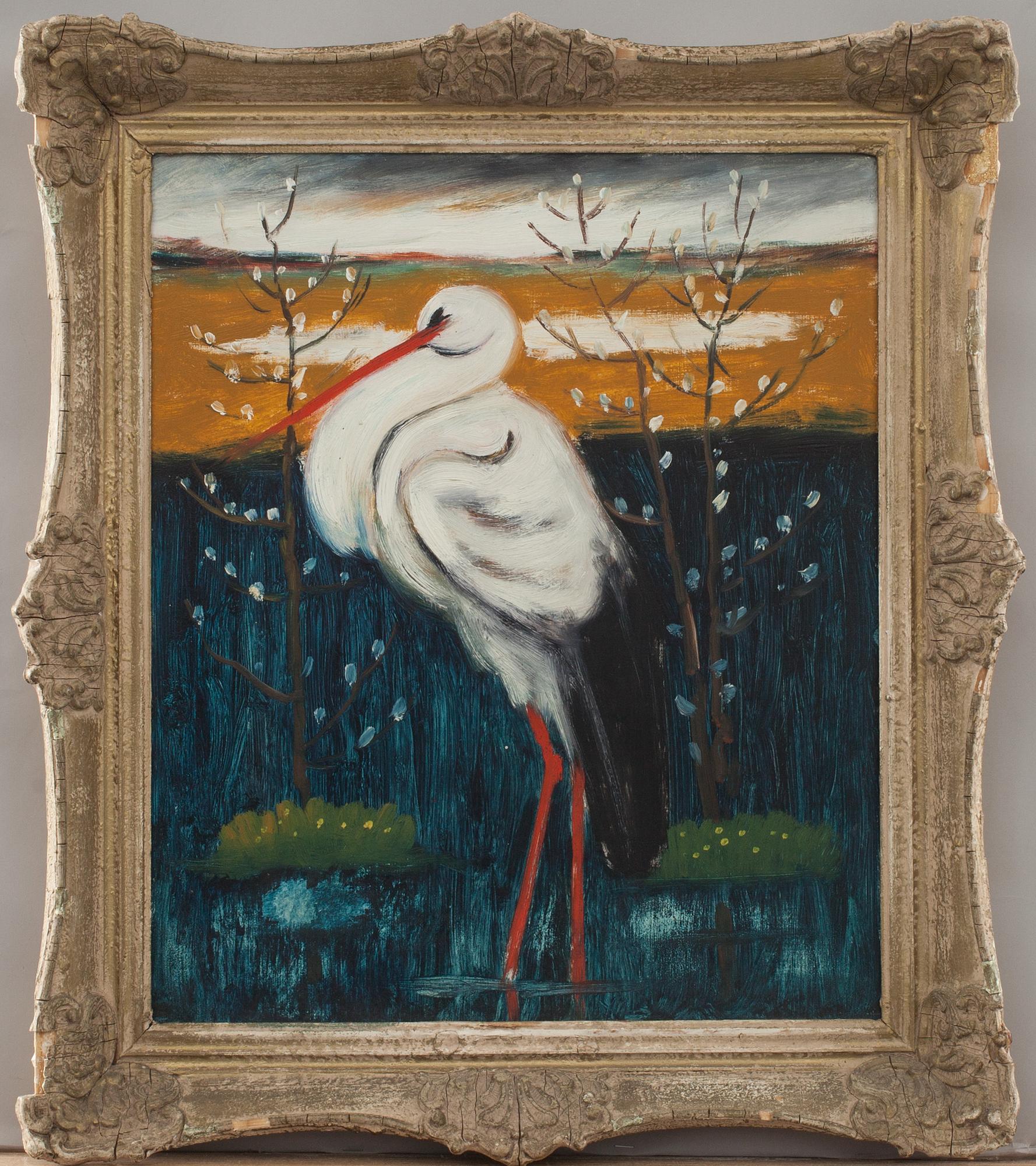 ERNST NORLIND, olja på pannå. Ej signerad.