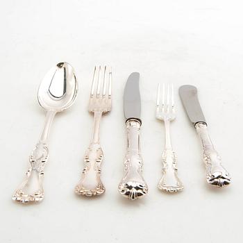 Cutlery 47 pcs "Prince Albert" GAB silver Stockholm 1960s.