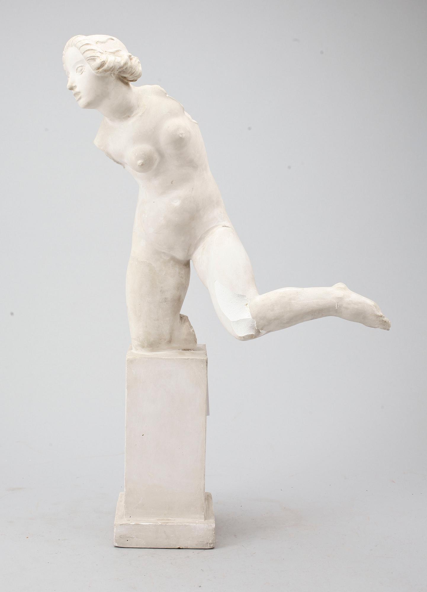 CARL MILLES, Skulptur, gips. Signerad.