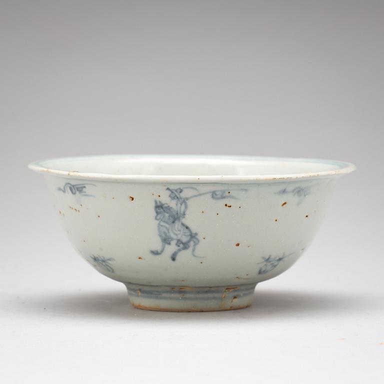 SKÅL, porslin, Sydostasien, troligen 15/1600-tal.
