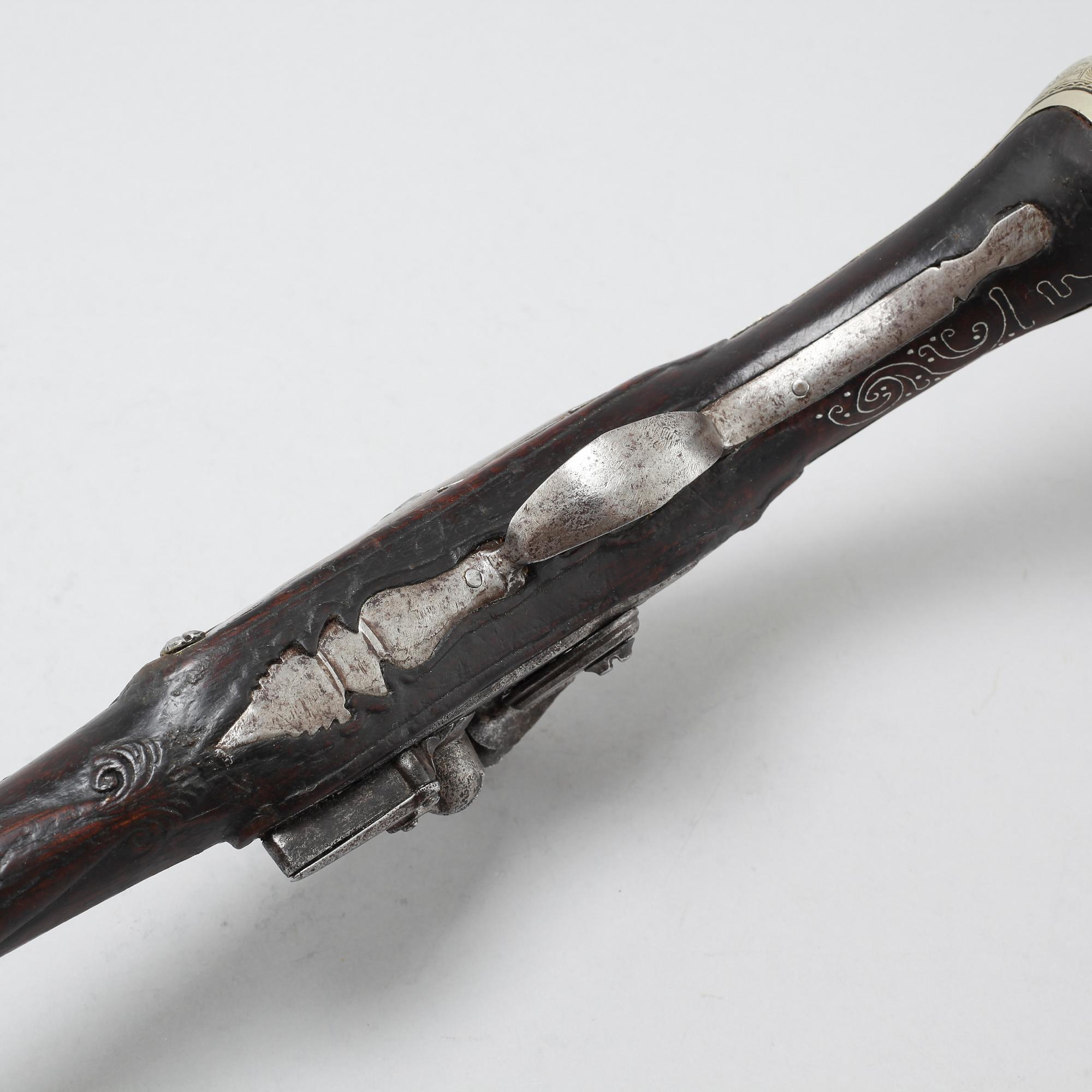 A flintlock gun, probably Turkey, first half of the 19th cnetury.