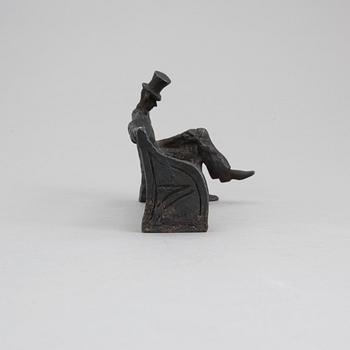 KG BEJEMARK, skulptur, "Nils Ferlin", signerad.