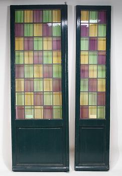 DÖRRAR, ett par, jugend, tidigt 1900-tal.