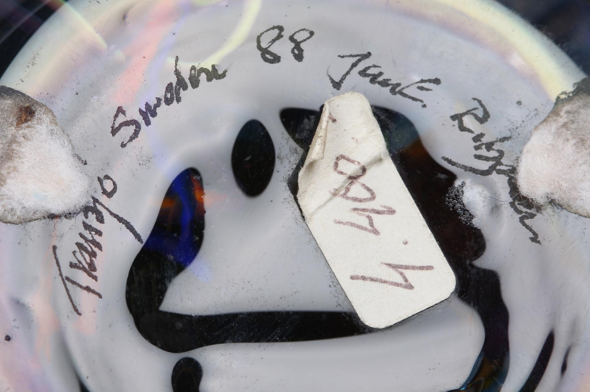 VAS, glas, Transjö, sign o dat -88.