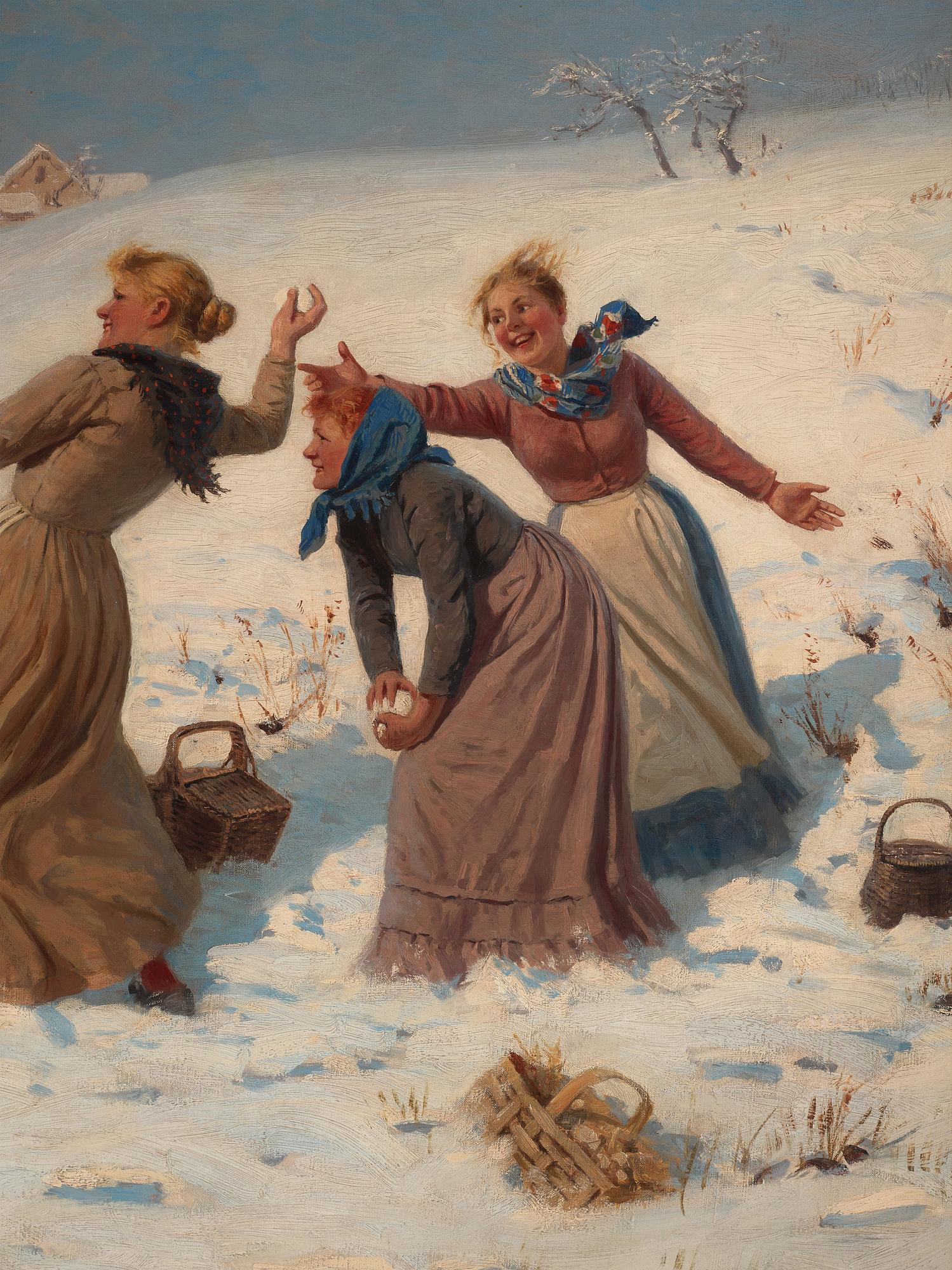 Hans Dahl, Snöbollskastning.