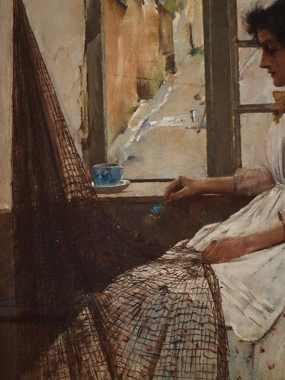 Albert Chevallier Tayler, Woman sitting by the window.