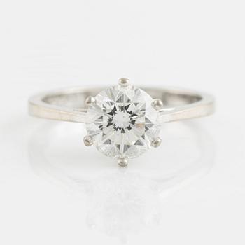 Brilliant cut diamond solitaire ring, Gübelin.