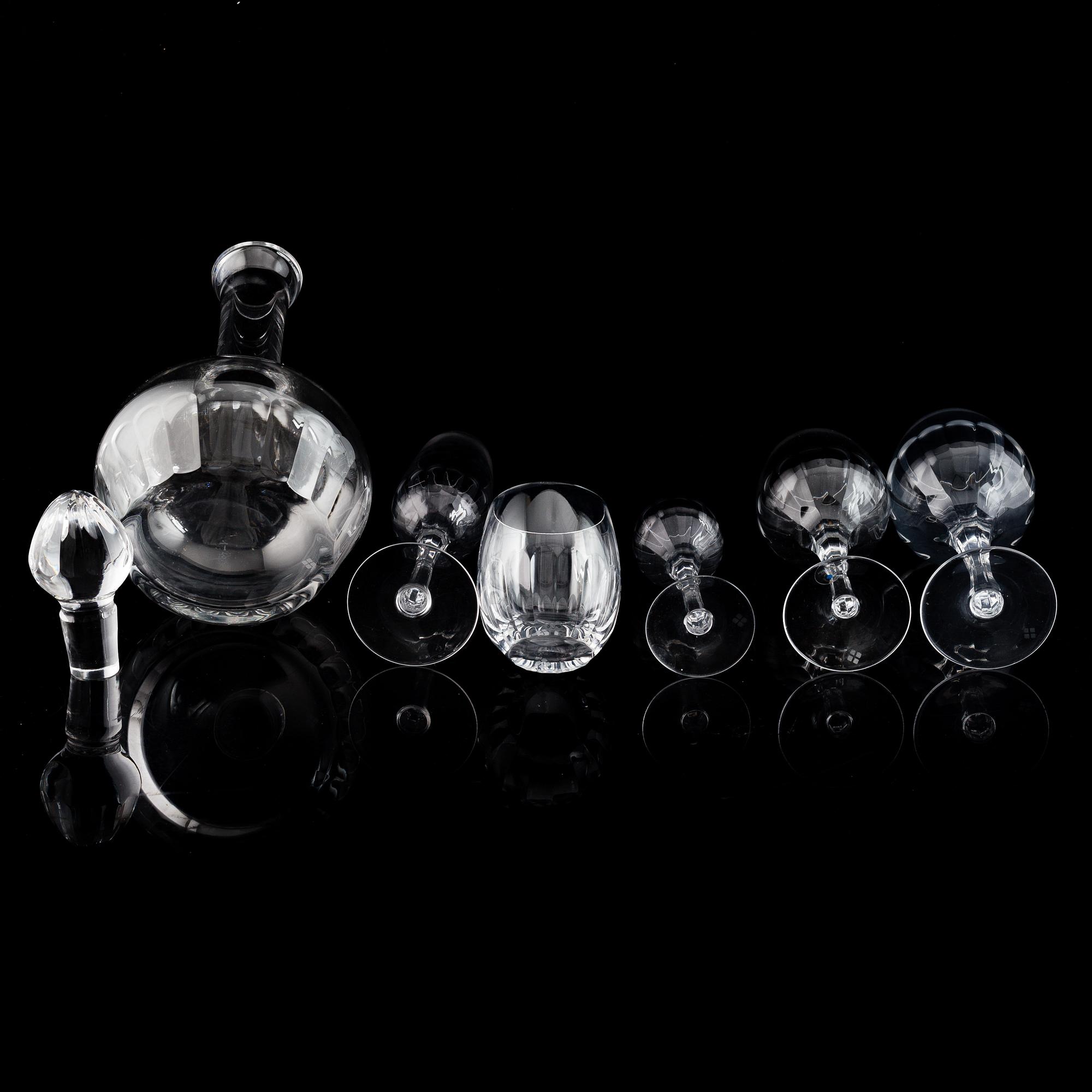 SIGVARD BERNADOTTE, glasservis, 89 delar.  "Marianne Millenium", Sigvard Bernadotte, 2000.