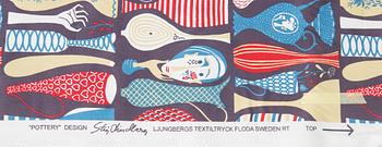 TYG, bomullstwill, "Pottery" Stig Lindberg. Ljungberg Factory.