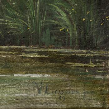 WILHELM FERDINAND LEISNER, two, oil on canvas, signed and dated 89.