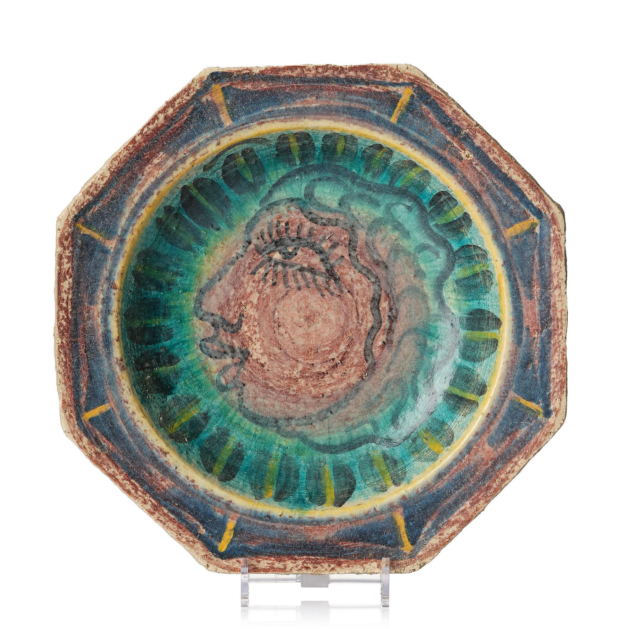 Isaac Grünewald, a chamotte stoneware bowl, Rörstrand, 1943.
