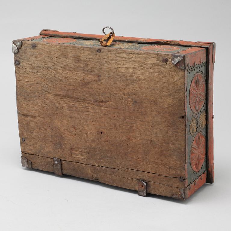 An 18th century Swedish wooden box.