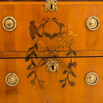 A Gustavian chest of drawers, late 18th century.