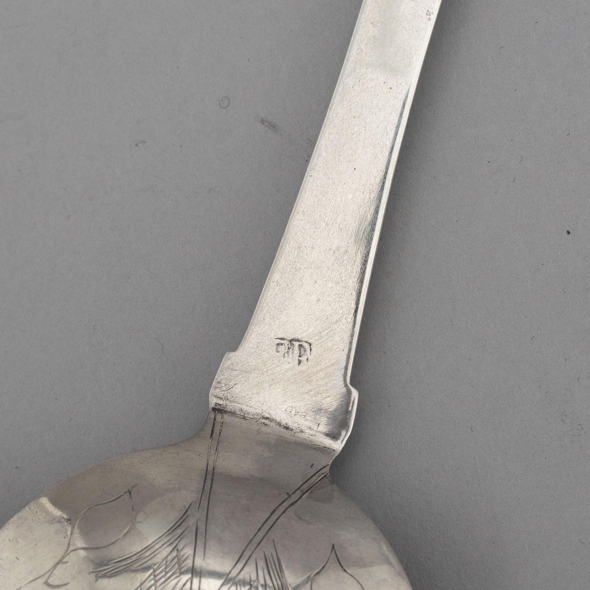 A Norwegian silver spoon, probably Emmich Römer, Bragernes, circa 1750.