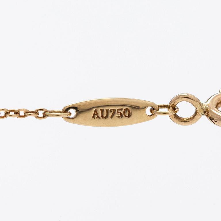 Tiffany & Co, Elsa Peretti, halsband, "Diamonds by the Yard", 18K guld med en briljantslipad diamant.