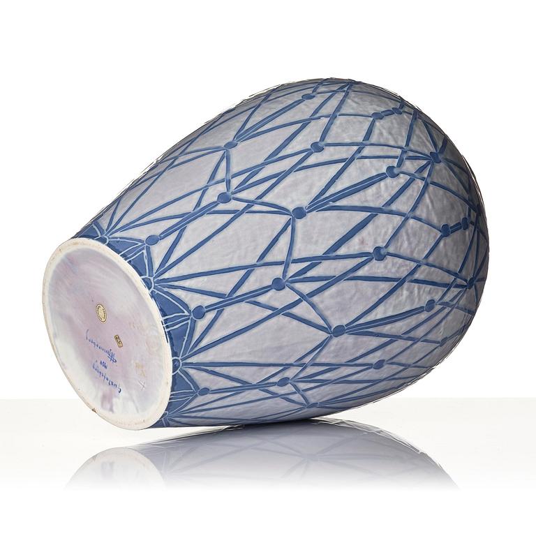 Gunnar G:son Wennerberg, a "Sgraffito" creamware floor vase, Gustavsberg, 1904.