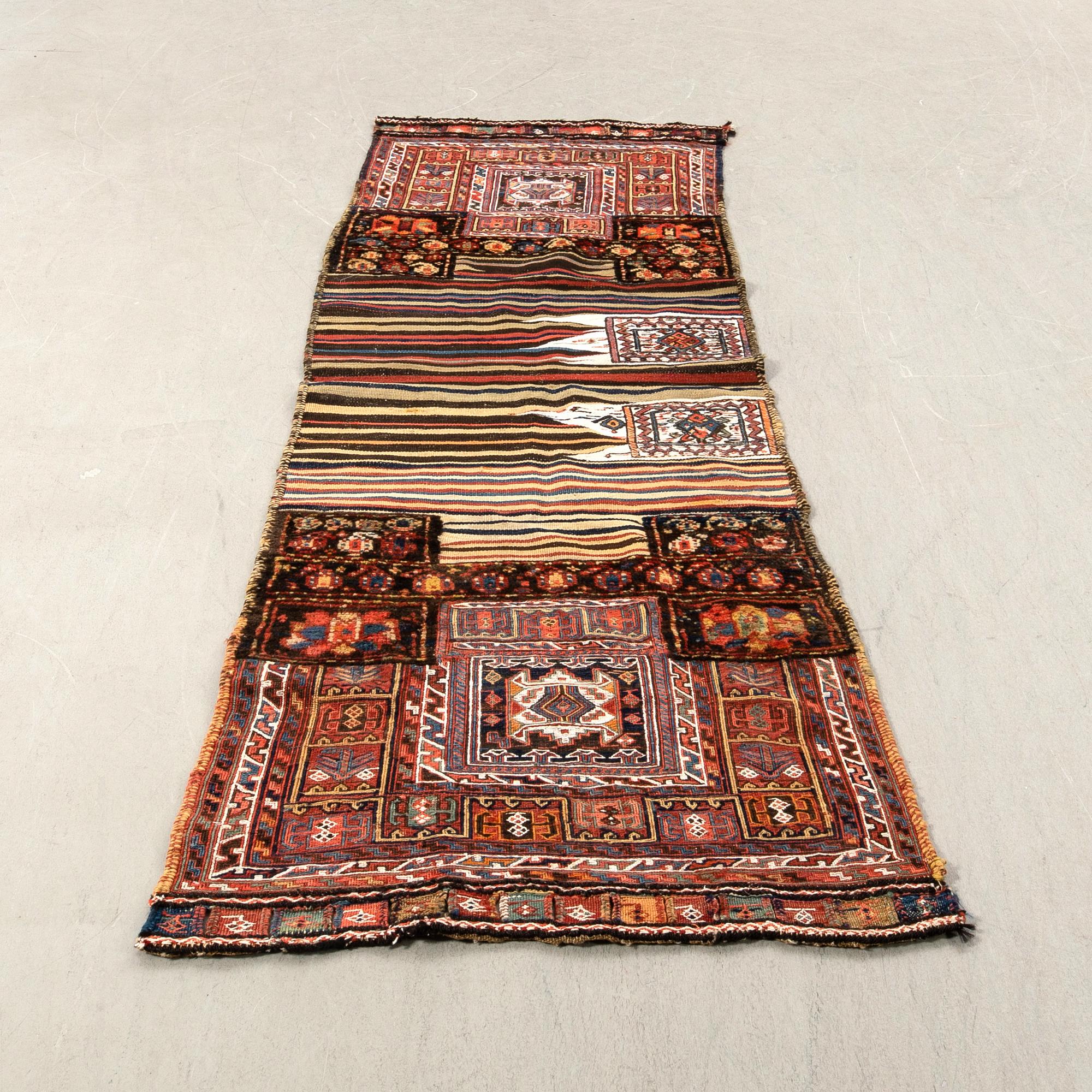 Sadelväska Bachtiari Khorjin semiantik ca 220x87 cm.