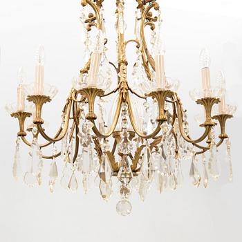 Chandelier in Louis XV style, first half of the 20th century.