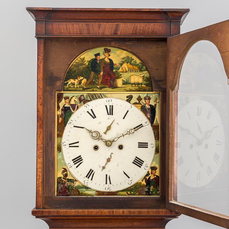 A GRANDFATHER CLOCK, England, first half of the 19th century.