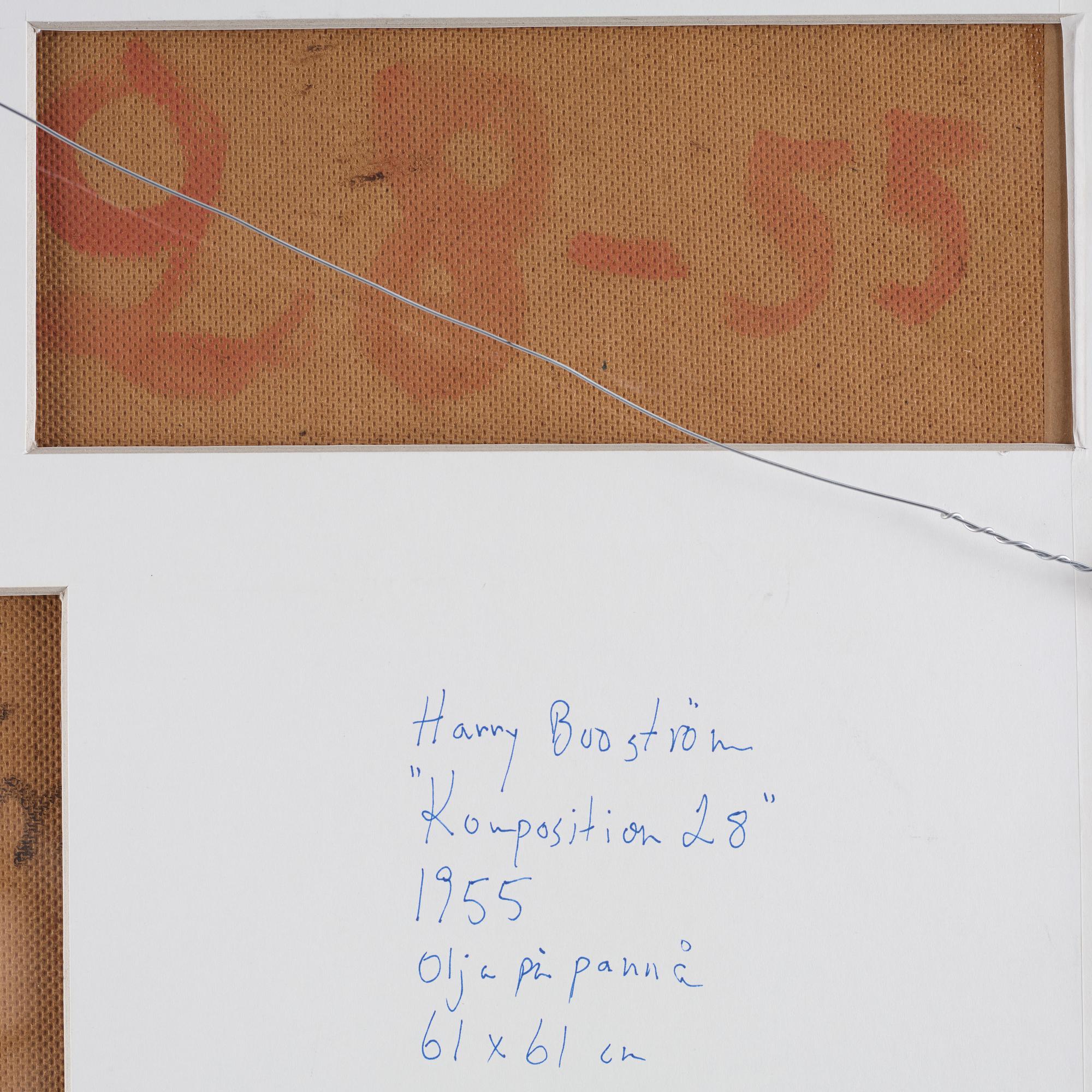 HARRY BOOSTRÖM, oil on panel, signed and dated -55.
