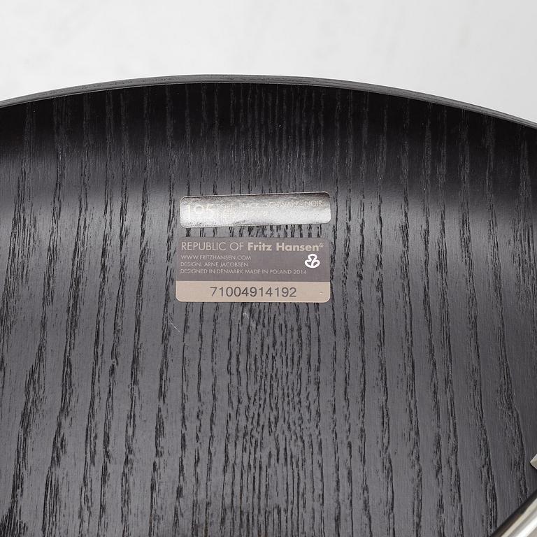 Arne Jacobsen, six "Grand Prix" chairs, Fritz Hansen, Denmark, 2014-2016.