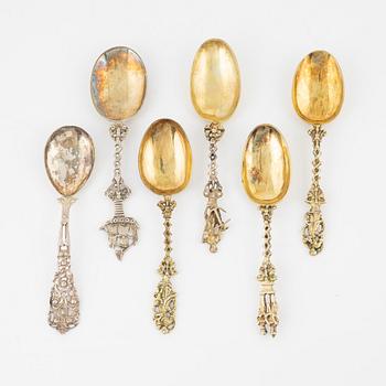 Six Silver Spoons.