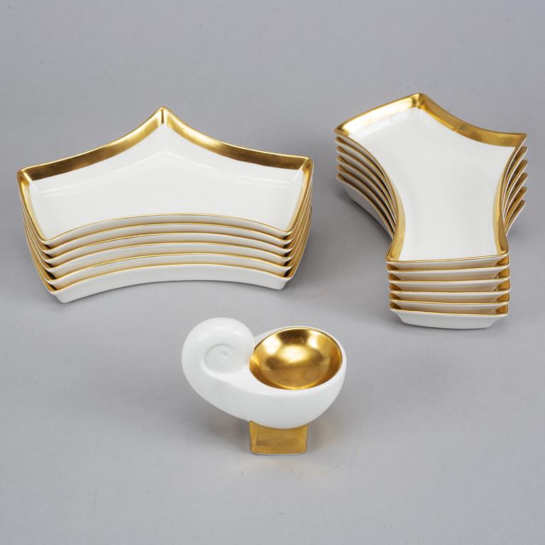 Karin Björquist, a 15 pieces porcelain service, "Nobel", Rörstrand, Sweden.