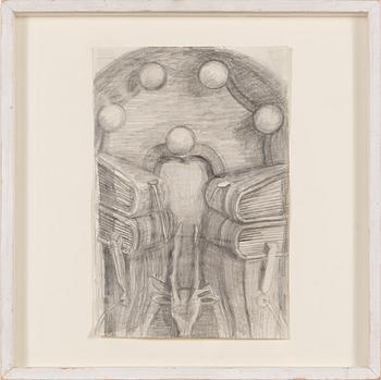 Silja Rantanen, pencil drawing, signed and dated on the frame 1997.