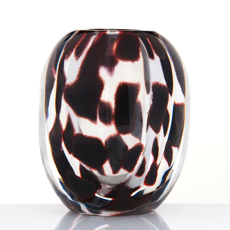 Edward Hald, a graal glass vase, Orrefors 1963.
