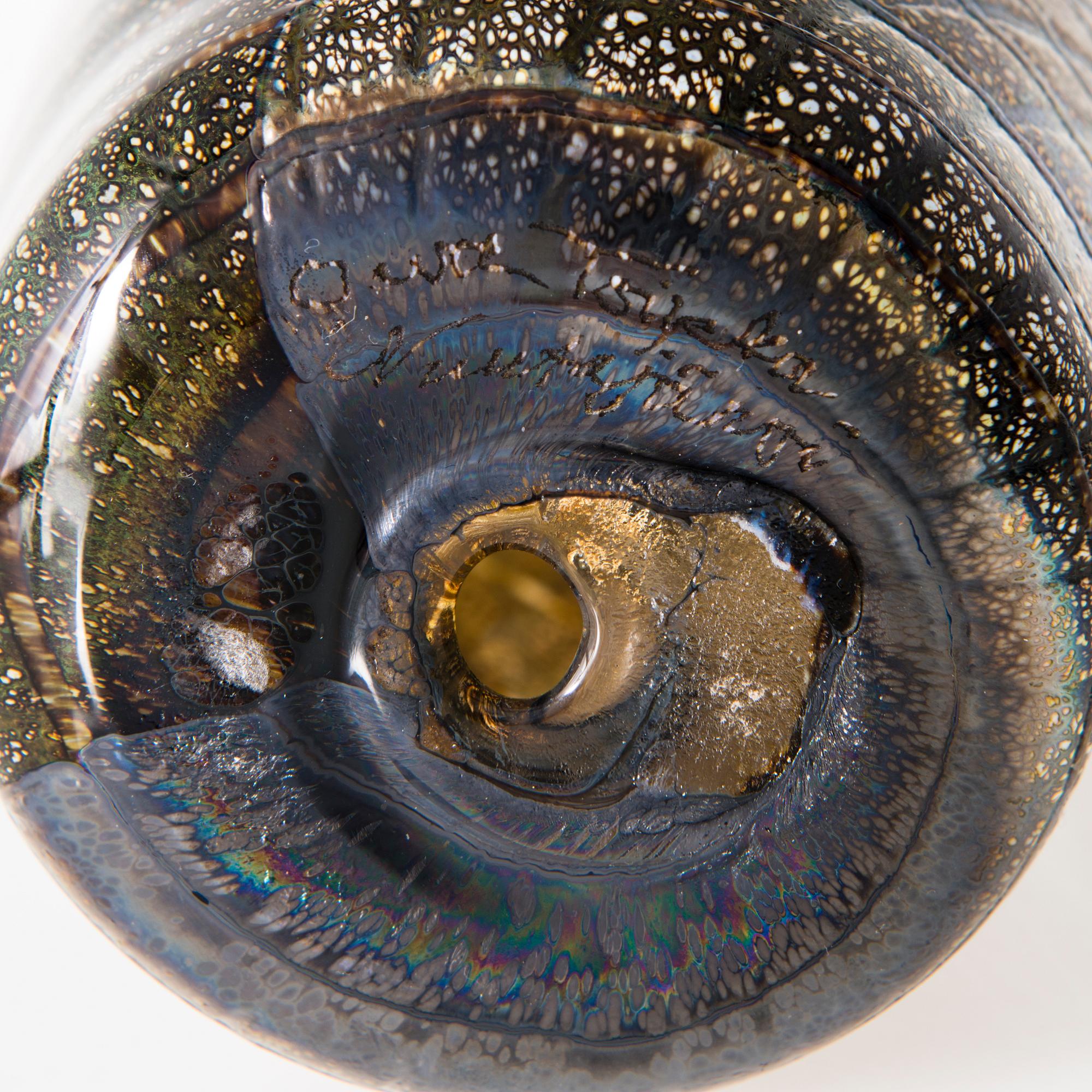 OIVA TOIKKA, a glass bird, signed Oiva Toikka Nuutajärvi.