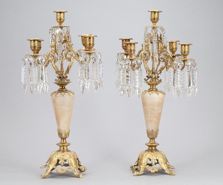 KANDELABRAR, oscarianska, 1800-talets andra hälft.