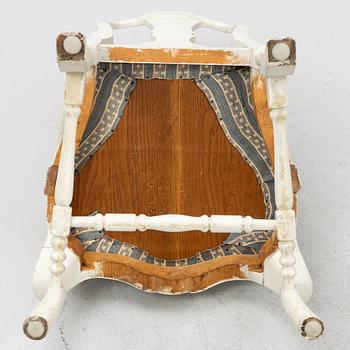 Armchairs, a pair, and chairs, 8 pieces, Rococo style, early 20th century.