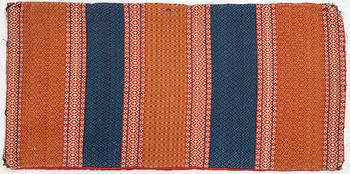 Sled cushion, Rölakan, southwestern Skåne, early 19th century, 110 x 55 cm.