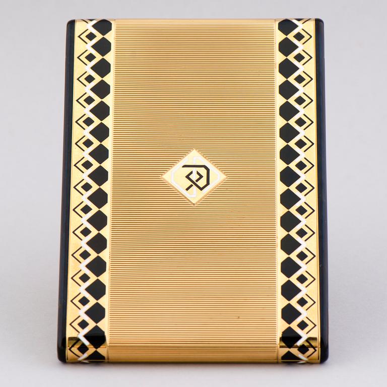 A CIGARETTE CASE, 18K gold, enamel. Lacloche Freres, Paris France 1930s.