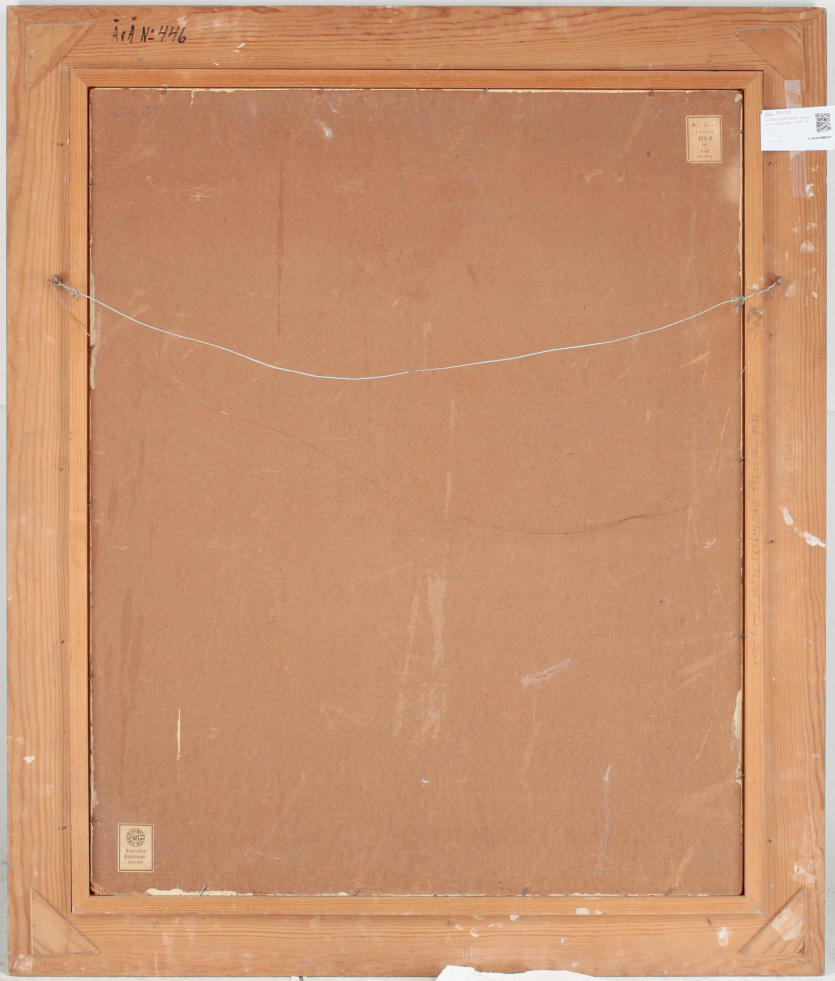 LILING NYSTRÖM, olja på pannå, sign. o dat -51.