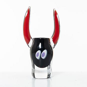 Erik Höglund, vas/skulptur, glas, Studioglas Strömbergshyttan 1996.