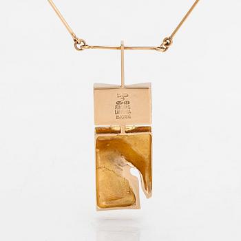 Björn Weckström, Halsband "Narcissos", 14K guld, bergskristall och rökkvarts. Lapponia 1972.