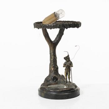 A bronze table lamp, 1920's.